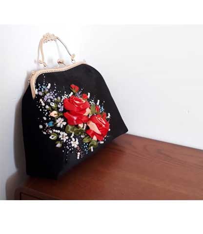 کیف دستی زنانه روبان دوزی محصول بانو مد Products