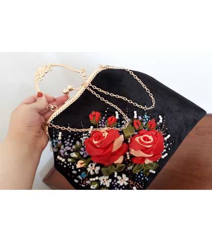 کیف دستی زنانه روبان دوزی محصول بانو مد Products