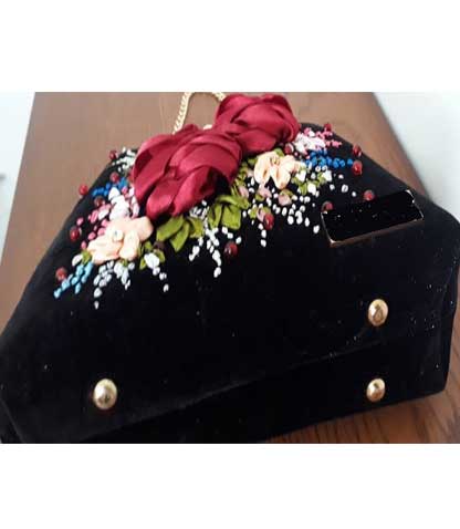 کیف دستی زنانه روبان دوزی محصول بانو مد Products
