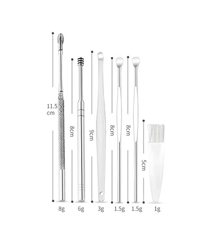 ابزار پاکسازی گوش کیو وای اچ مدل ear-980 مجموعه 6 عددی محصول بانو مد Products