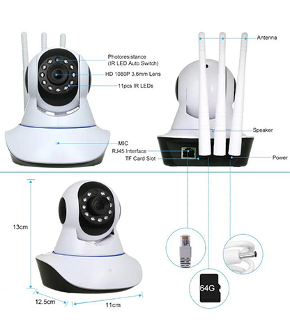 دوربین مدار بسته بی سیم تحت شبکه مدل سه آنتن محصول بانو مد Products