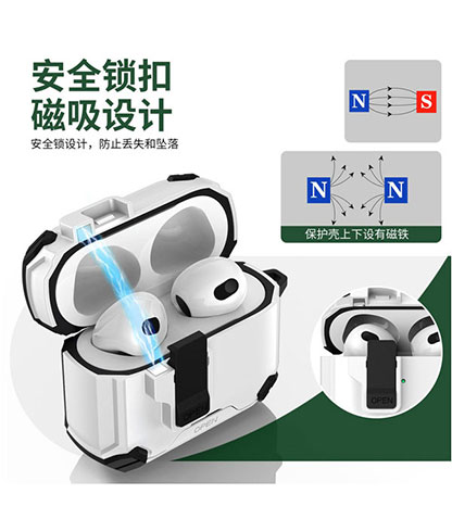 کاور هولدر دار اگشل مناسب برای کیس اپل ایرپاد Air pods pro/Air pods pro2 محصول بانو مد Products