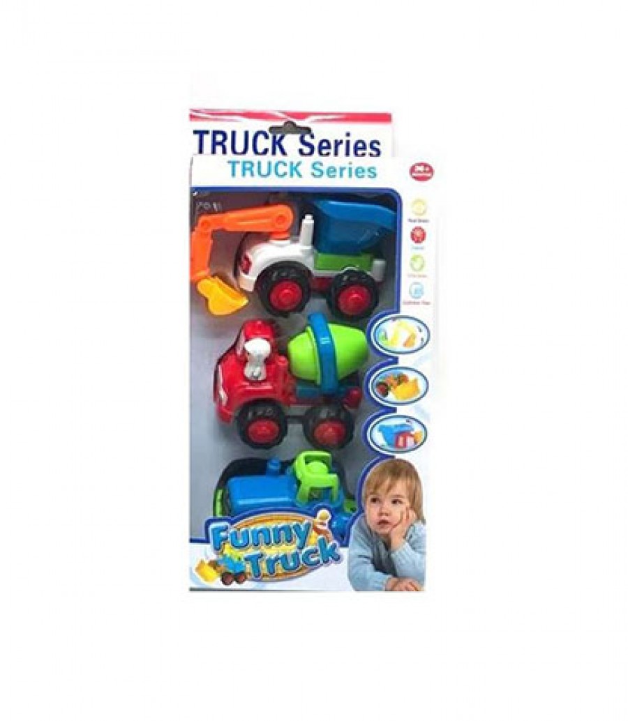 قیمت و خرید ماشین بازی FUNNY TRUCK بسته 3 عددی ماشین و قطار اسباب بازی - ماشین بازی-قطاربازی-هواپیما بازی-خرید ماشین بازی-خرید ماشین بازی راهسازی اسباب بازی بانو مد