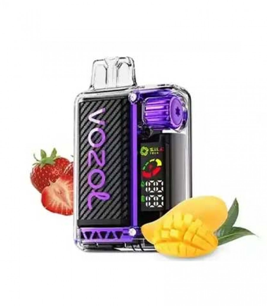 پاد 20000 پاف  Vozol Vista Strawberry Mango  | ویپ چی پاد-یک-بار مصرف-Vozo- Vist- Strawberry-ویپ-چی-پاد-۲۰۰۰۰-پاف-ویپ-توت‌-فرنگی-پاد-میوه‌ای-پاد-نیکوتین-بالا بانو مد